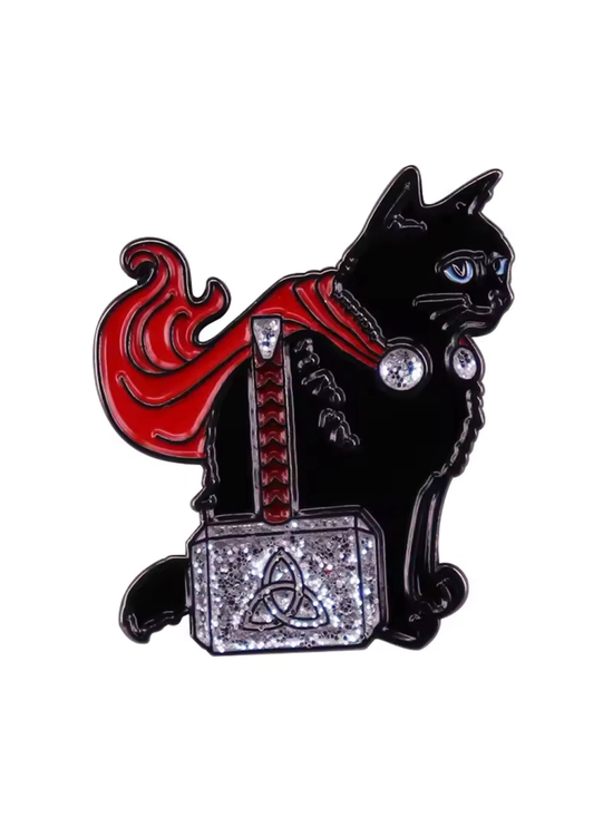 Unbranded Jewelry - Cat as Thor Enamel Pin